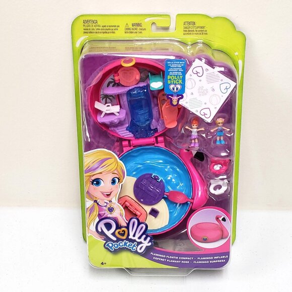 Polly Pocket Flamingo Floatie Compact 2017 Toy - Picture 1 of 6
